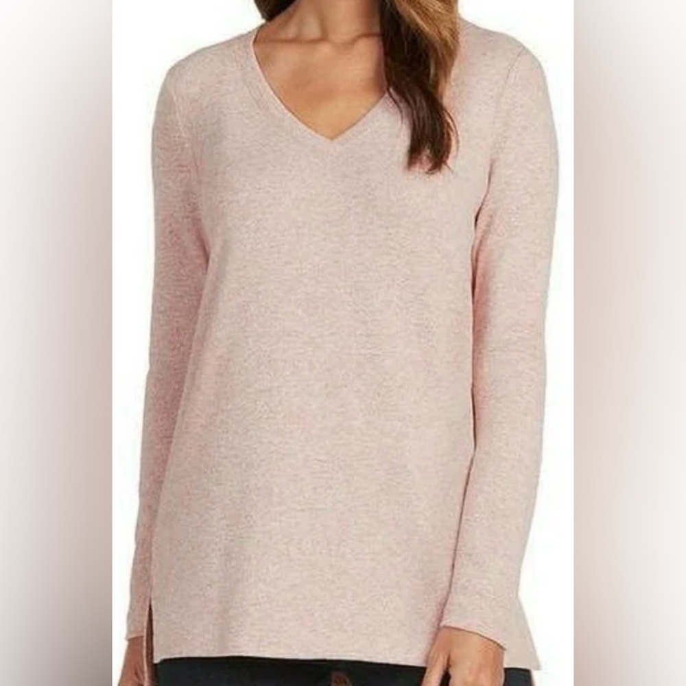 Falls Creek Size XL Light Blush V-Neck Sweater